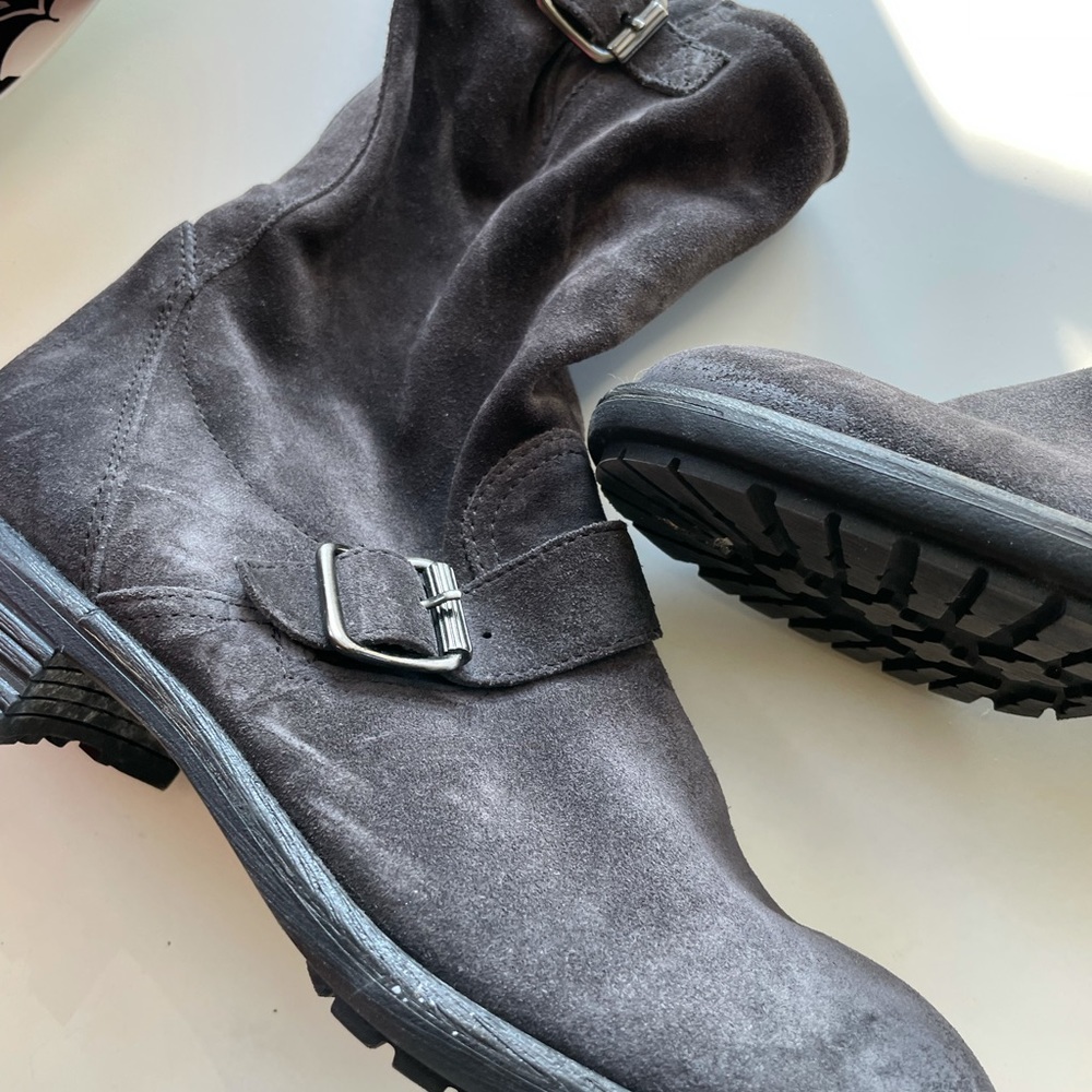 Paul Green Suede Gray Boots Size 6.5 US (…‎